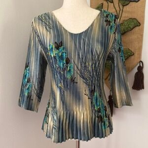 Floral Pleated Blouse
